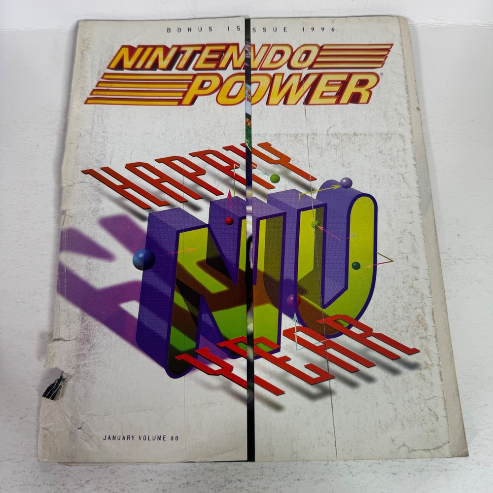 Nintendo Power Magazine Unisex OS White Bonus Issue 1996 Volume 80 N64 Calendar